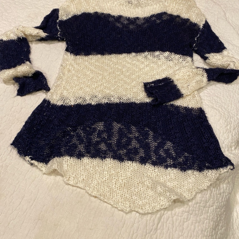 Love Stitch Navy and White Striped Sweater - Picture 6 of 7